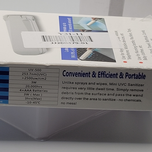 PORTABLE UV STERILIZER 99.9% - Picture 2 of 14